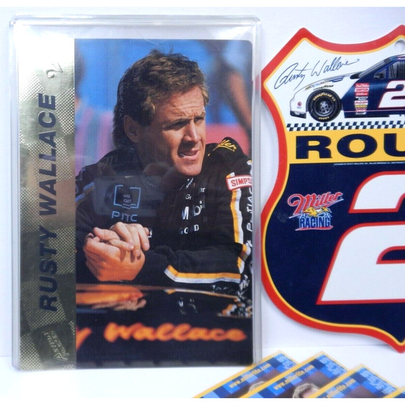 Rusty Wallace Driver Card Lot Oversize Card 8x10, Wall Plaque, Career Sheet 1994 - Picture 7 of 9